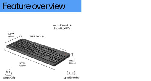 HP 225 Wireless Keyboard HP 225 Wireless Keyboard